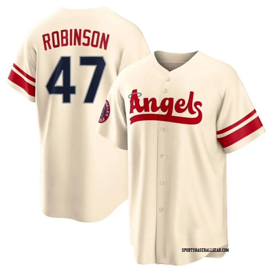 Chuckie Robinson Men's Los Angeles Angels Cream Replica 2022 City Connect Jersey