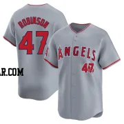 Chuckie Robinson Men's Los Angeles Angels Gray Limited Away Jersey