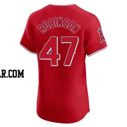 Chuckie Robinson Men's Los Angeles Angels Red Elite Alternate Jersey