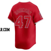 Chuckie Robinson Men's Los Angeles Angels Red Limited Alternate Jersey