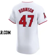 Chuckie Robinson Men's Los Angeles Angels White Elite Home Jersey