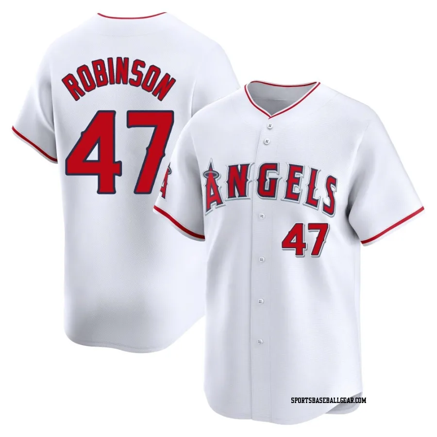 Chuckie Robinson Men's Los Angeles Angels White Limited Home Jersey