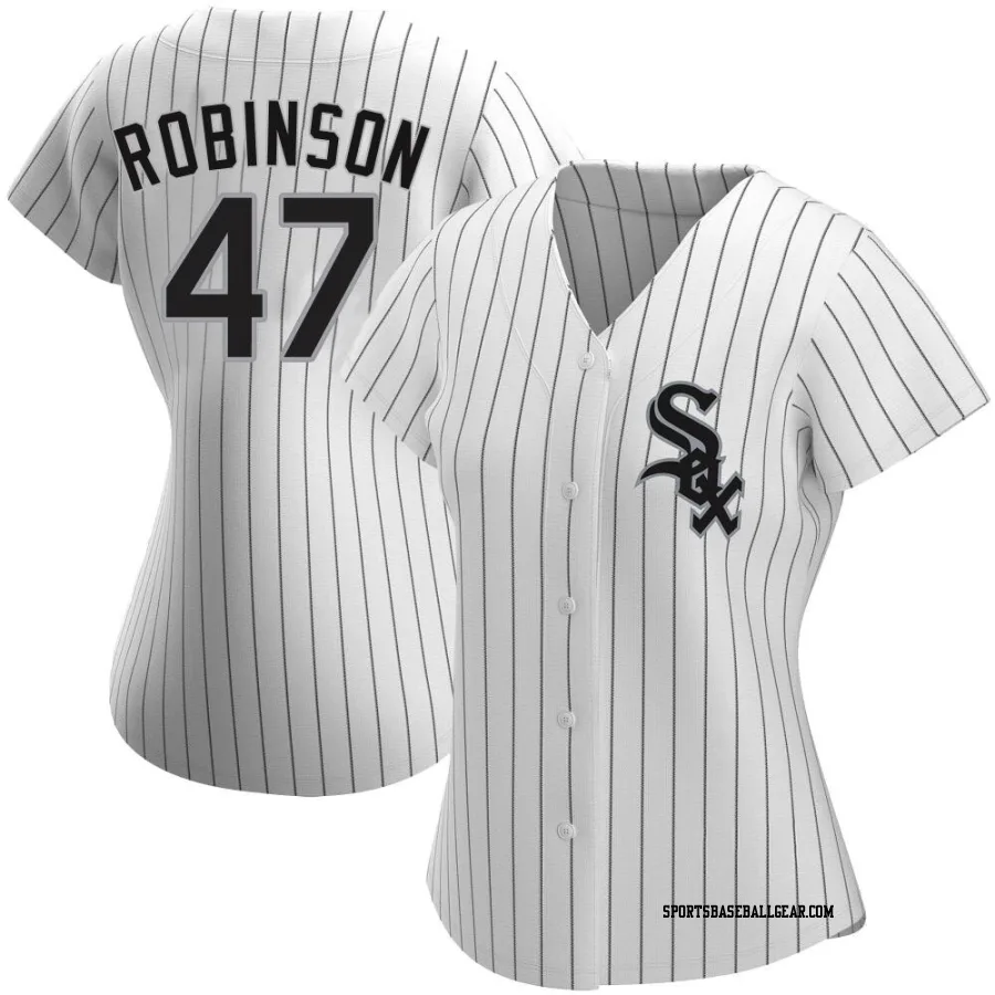 Chuckie Robinson Women's Chicago White Sox White Authentic Home Jersey