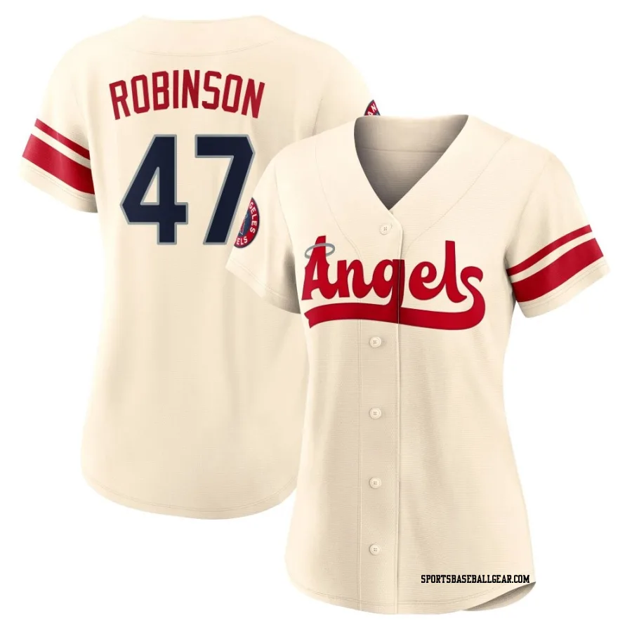 Chuckie Robinson Women's Los Angeles Angels Cream Authentic 2022 City Connect Jersey