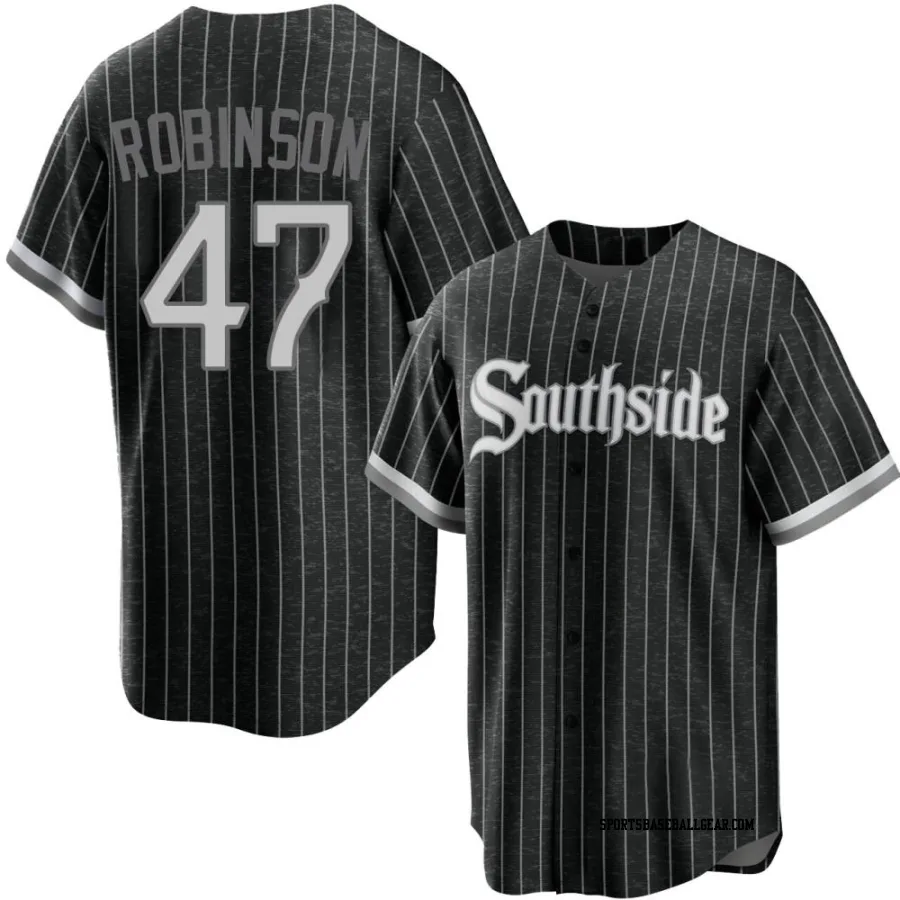 Chuckie Robinson Youth Chicago White Sox Black Replica 2021 City Connect Jersey