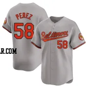 Cionel Perez Men's Baltimore Orioles Gray Limited Road Jersey