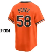 Cionel Perez Men's Baltimore Orioles Orange Limited Cooperstown Collection Jersey