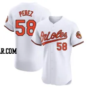 Cionel Perez Men's Baltimore Orioles White Elite Home Jersey