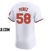 Cionel Perez Men's Baltimore Orioles White Elite Home Jersey