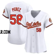 Cionel Perez Women's Baltimore Orioles White Limited Home Jersey