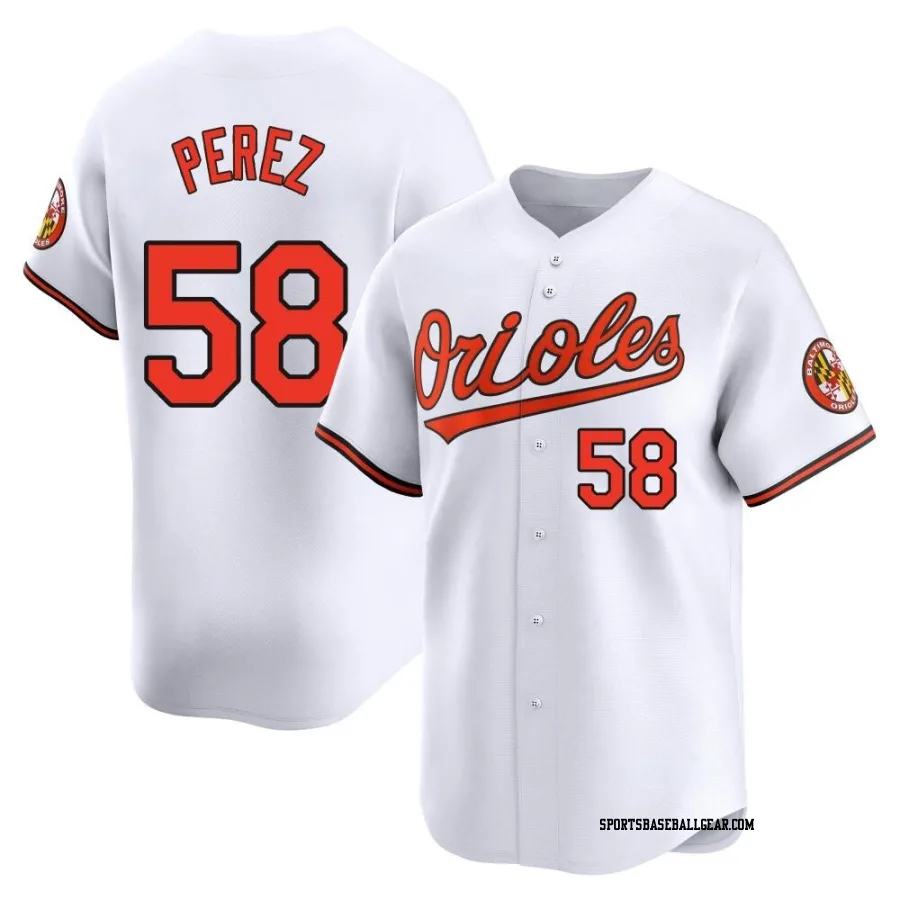 Cionel Perez Youth Baltimore Orioles White Limited Home Jersey