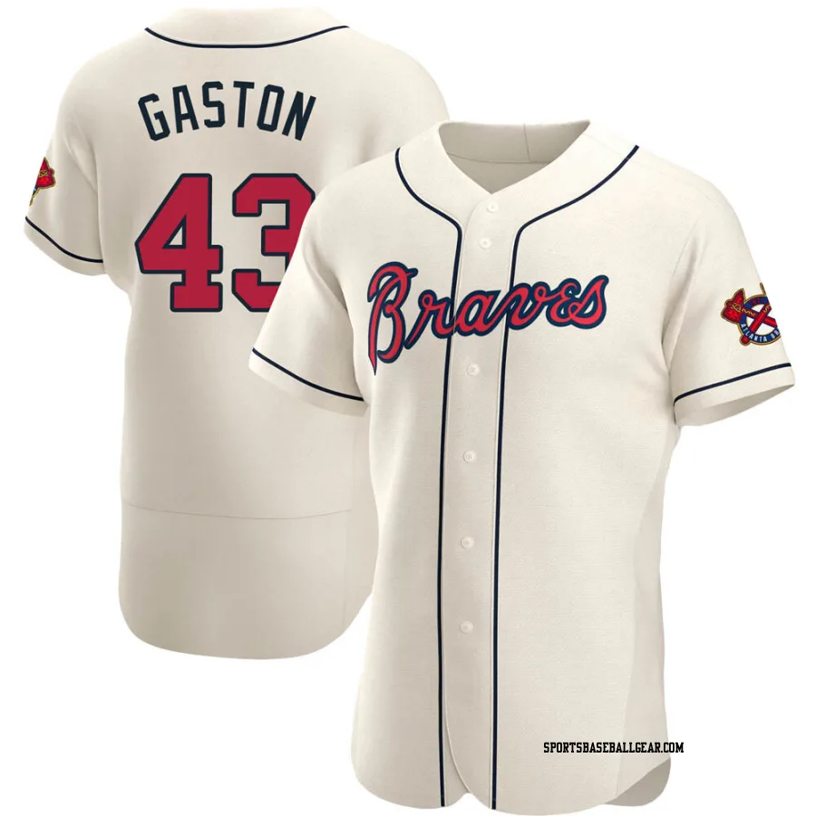 Cito Gaston Men's Atlanta Braves Cream Authentic Alternate Jersey