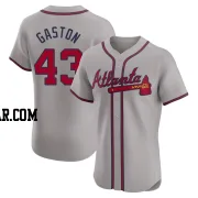 Cito Gaston Men's Atlanta Braves Gray Elite Road Jersey