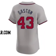 Cito Gaston Men's Atlanta Braves Gray Elite Road Jersey