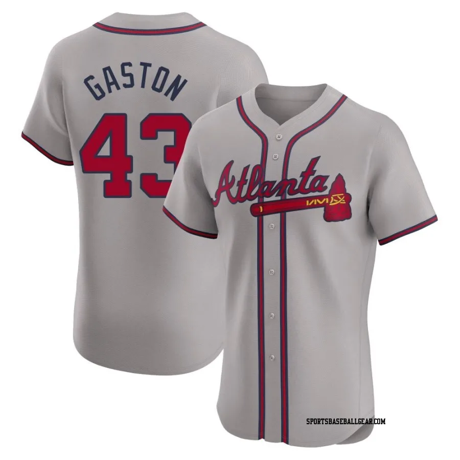 Cito Gaston Men's Atlanta Braves Gray Elite Road Jersey