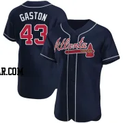 Cito Gaston Men's Atlanta Braves Navy Authentic Alternate Jersey