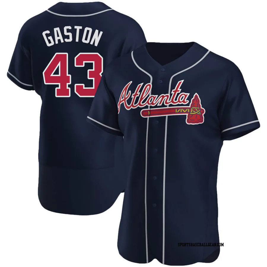 Cito Gaston Men's Atlanta Braves Navy Authentic Alternate Jersey