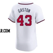 Cito Gaston Men's Atlanta Braves White Elite Home Jersey