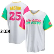 Cito Gaston Men's San Diego Padres White Replica 2022 City Connect Jersey