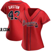 Cito Gaston Women's Atlanta Braves Red Authentic Alternate Jersey