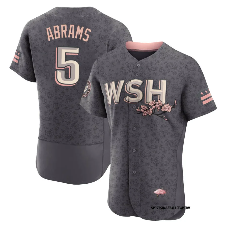 CJ Abrams Men's Washington Nationals Gray Authentic 2022 City Connect Jersey