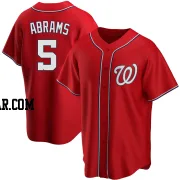 CJ Abrams Men's Washington Nationals Red Replica Alternate Jersey