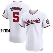 CJ Abrams Men's Washington Nationals White Elite Home Jersey