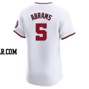 CJ Abrams Men's Washington Nationals White Elite Home Jersey