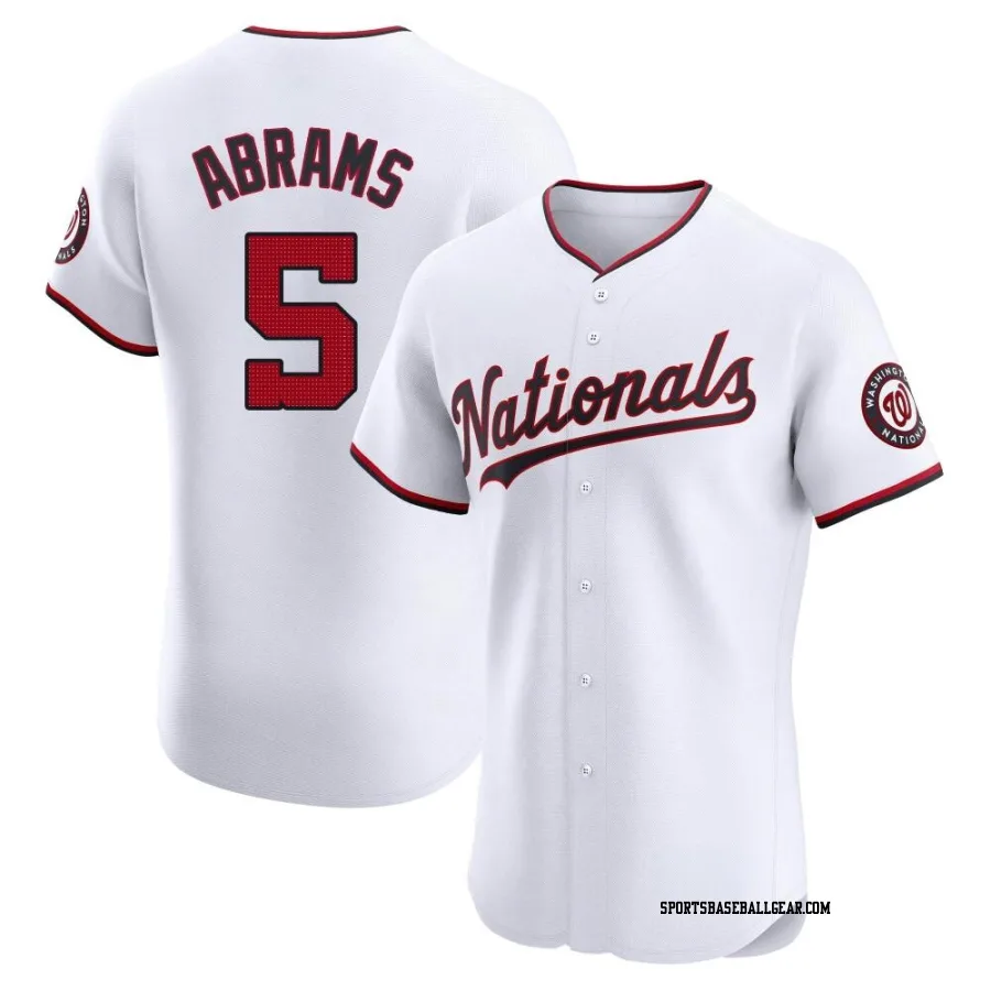 CJ Abrams Men's Washington Nationals White Elite Home Jersey