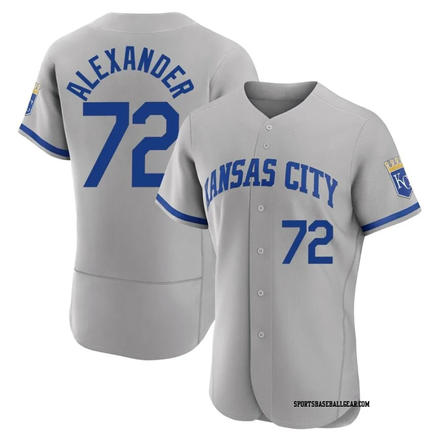 CJ Alexander Men's Kansas City Royals Gray Authentic 2022 Road Jersey