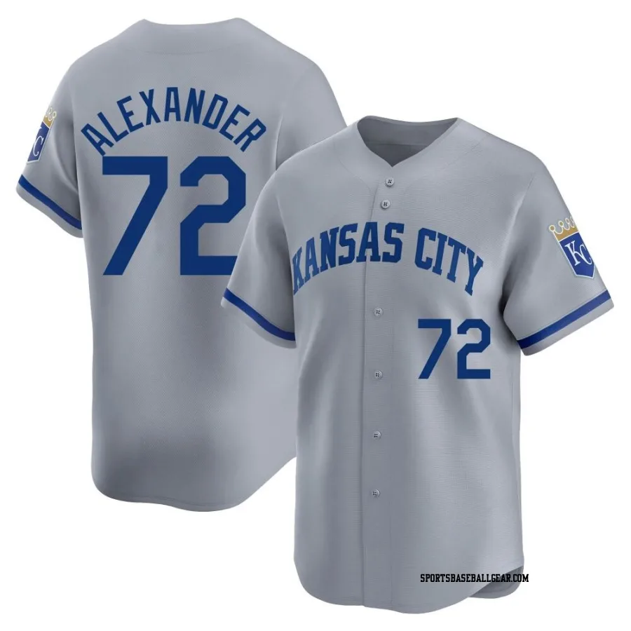 CJ Alexander Men's Kansas City Royals Gray Limited Away Jersey