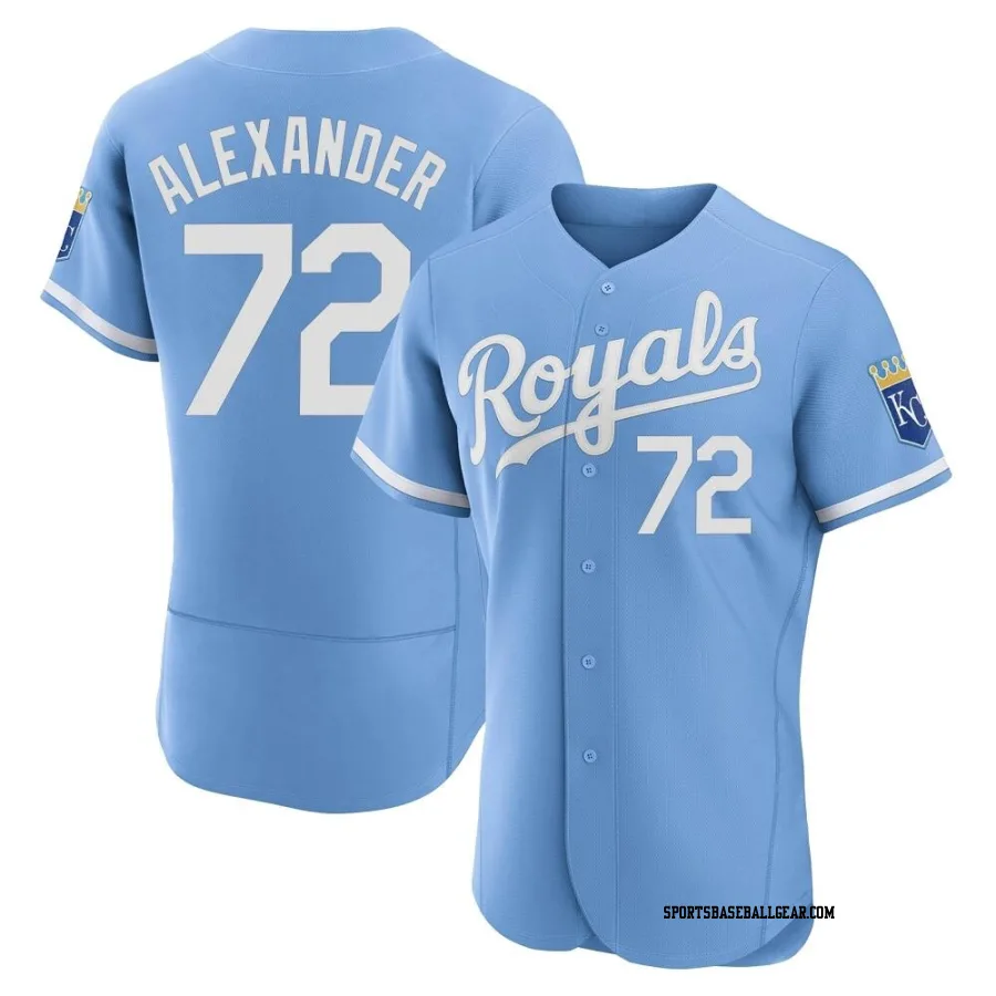 CJ Alexander Men's Kansas City Royals Light Blue Authentic 2022 Alternate Jersey