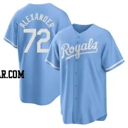 CJ Alexander Men's Kansas City Royals Light Blue Replica 2022 Alternate Jersey