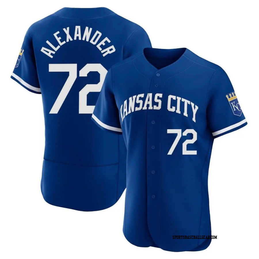 CJ Alexander Men's Kansas City Royals Royal Authentic 2022 Alternate Jersey