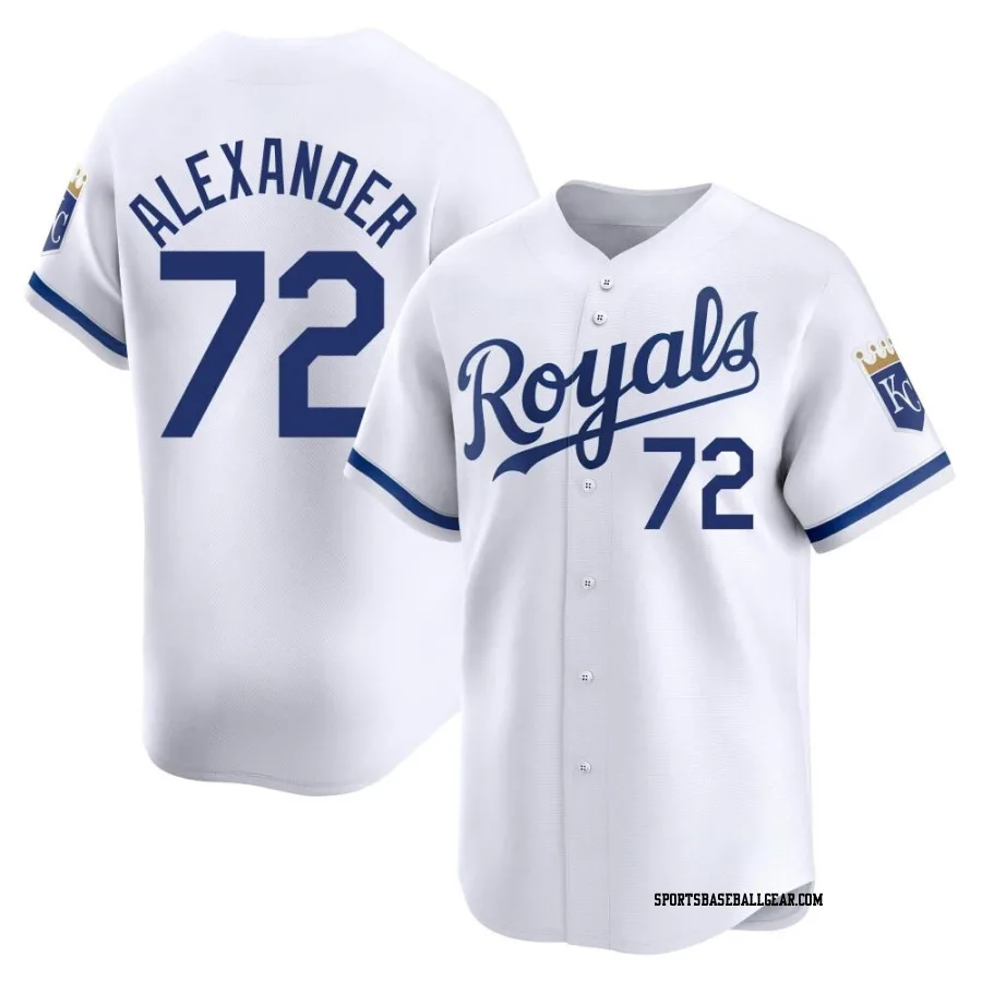 CJ Alexander Men's Kansas City Royals White Limited Home Jersey