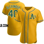 CJ Alexander Men's Oakland Athletics Gold Authentic Alternate Jersey