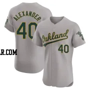 CJ Alexander Men's Oakland Athletics Gray Elite Road Jersey