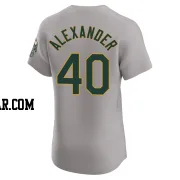 CJ Alexander Men's Oakland Athletics Gray Elite Road Jersey