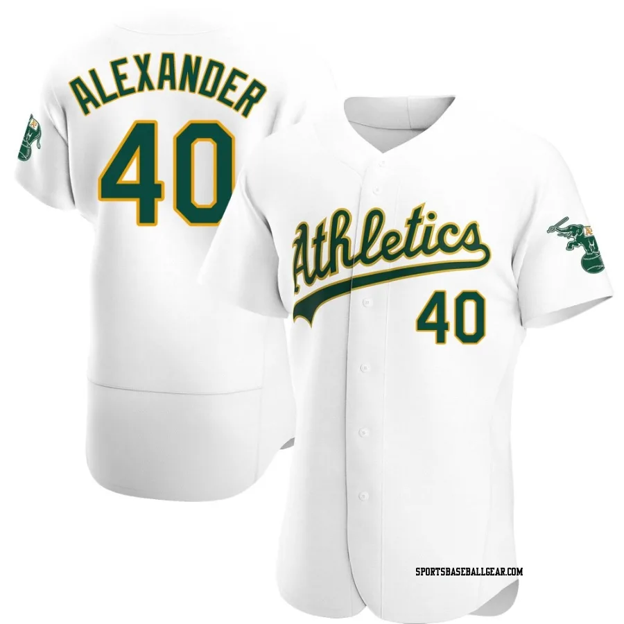 CJ Alexander Men's Oakland Athletics White Authentic Home Jersey