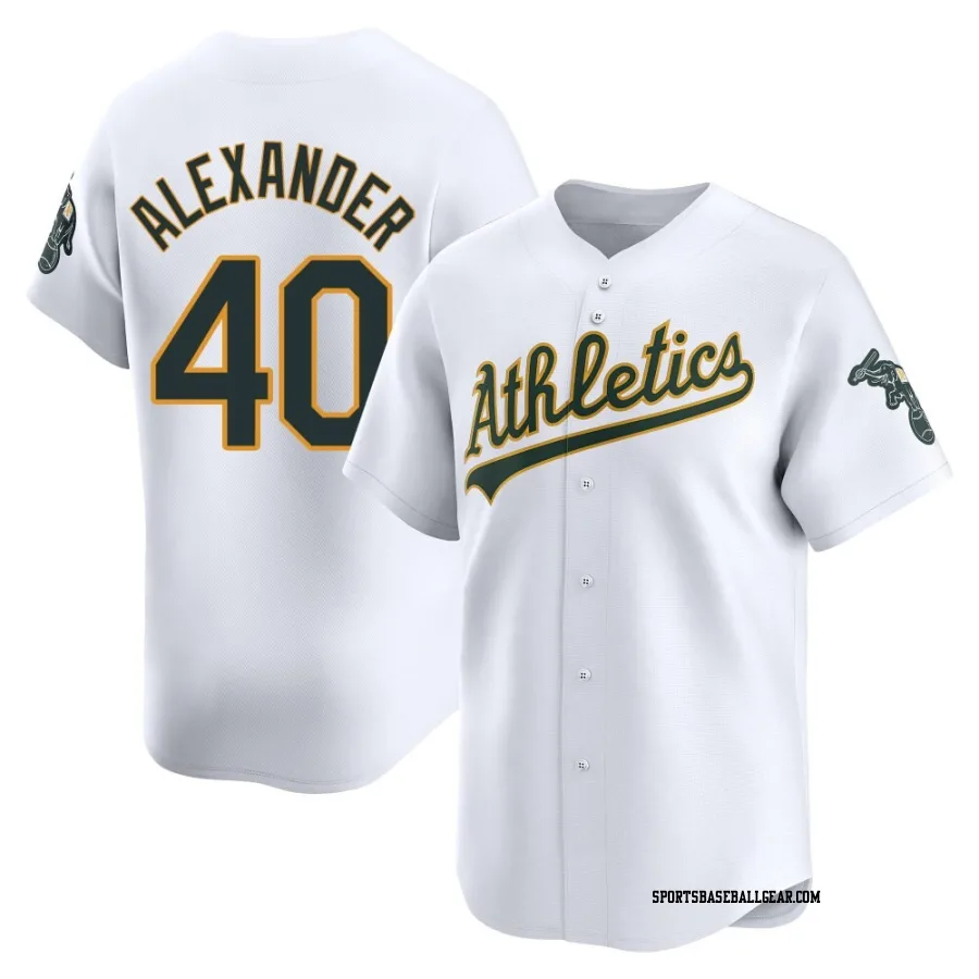 CJ Alexander Men's Oakland Athletics White Limited Home Jersey