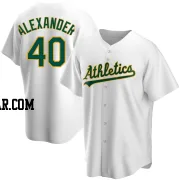 CJ Alexander Men's Oakland Athletics White Replica Home Jersey