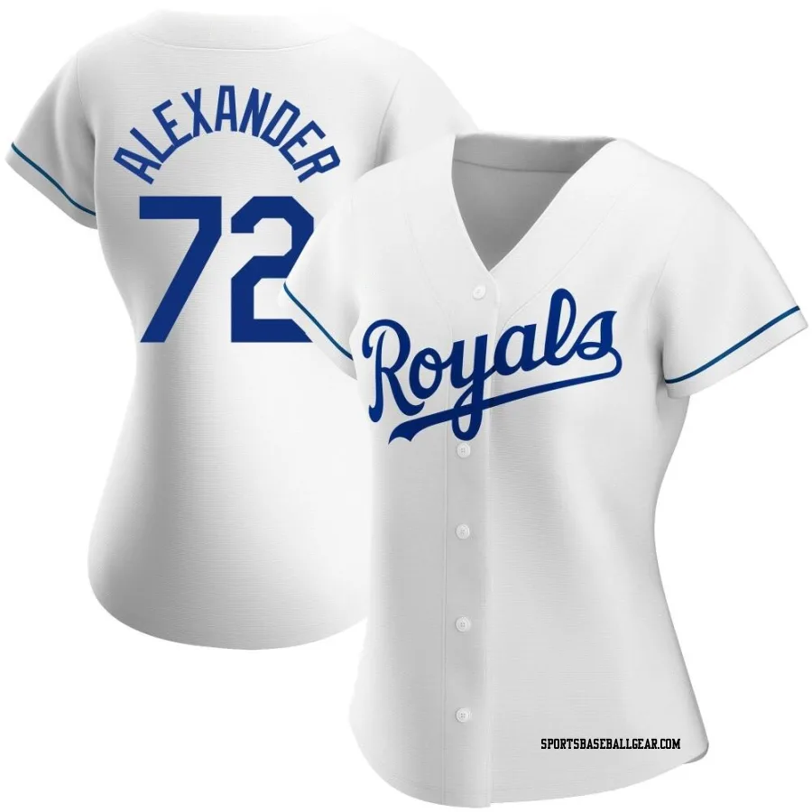 CJ Alexander Women's Kansas City Royals White Replica Home Jersey