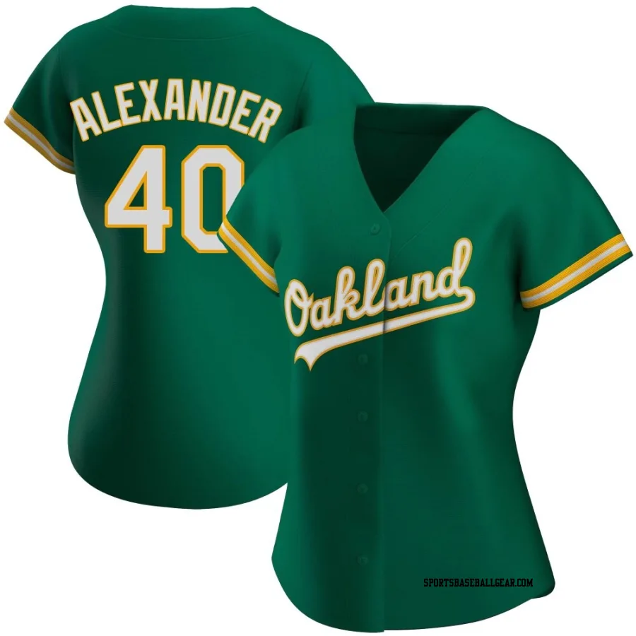 CJ Alexander Women's Oakland Athletics Green Authentic Kelly Alternate Jersey