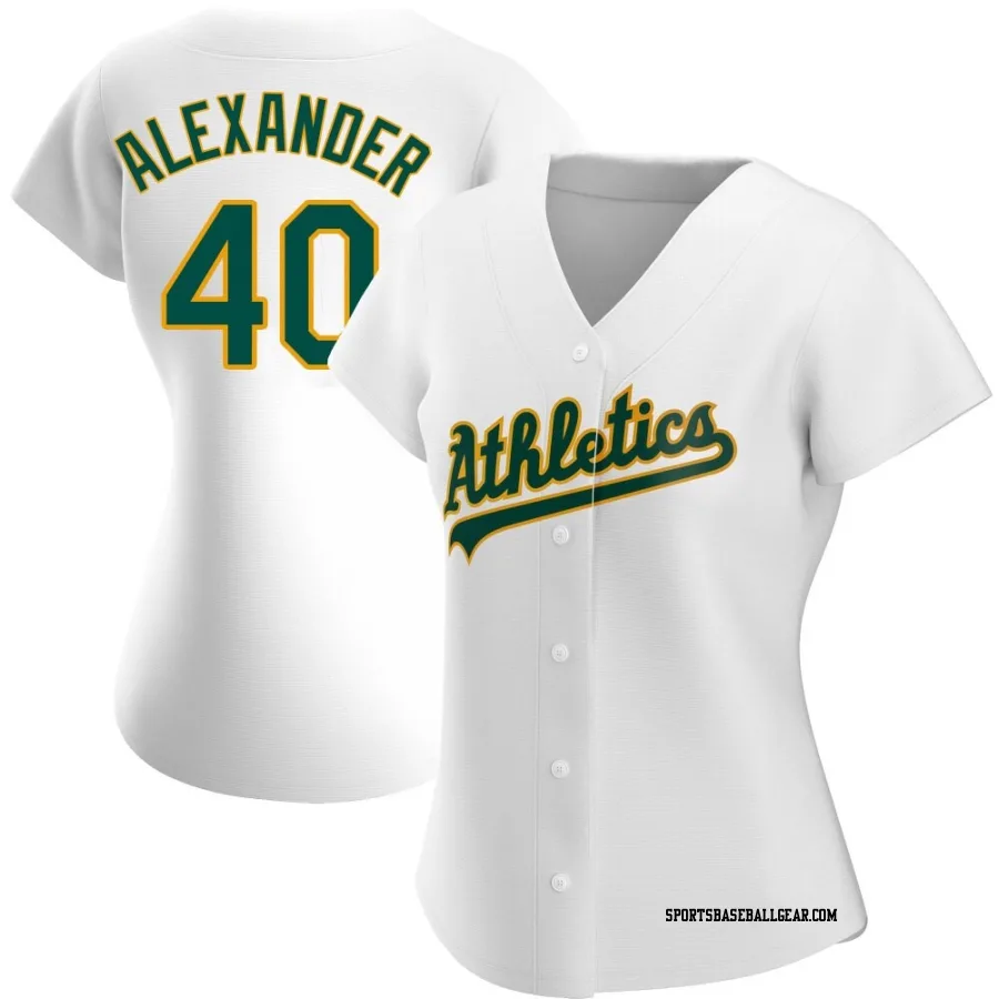 CJ Alexander Women's Oakland Athletics White Authentic Home Jersey