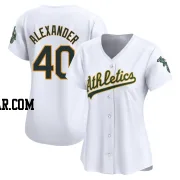 CJ Alexander Women's Oakland Athletics White Limited Home Jersey