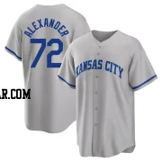 CJ Alexander Youth Kansas City Royals Gray Replica 2022 Road Jersey