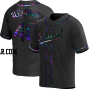 CJ Alexander Youth Oakland Athletics Black Holographic Replica Alternate Jersey