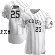 C.J. Cron Men's Colorado Rockies White Authentic Home Jersey