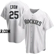 C.J. Cron Men's Colorado Rockies White Replica Home Jersey