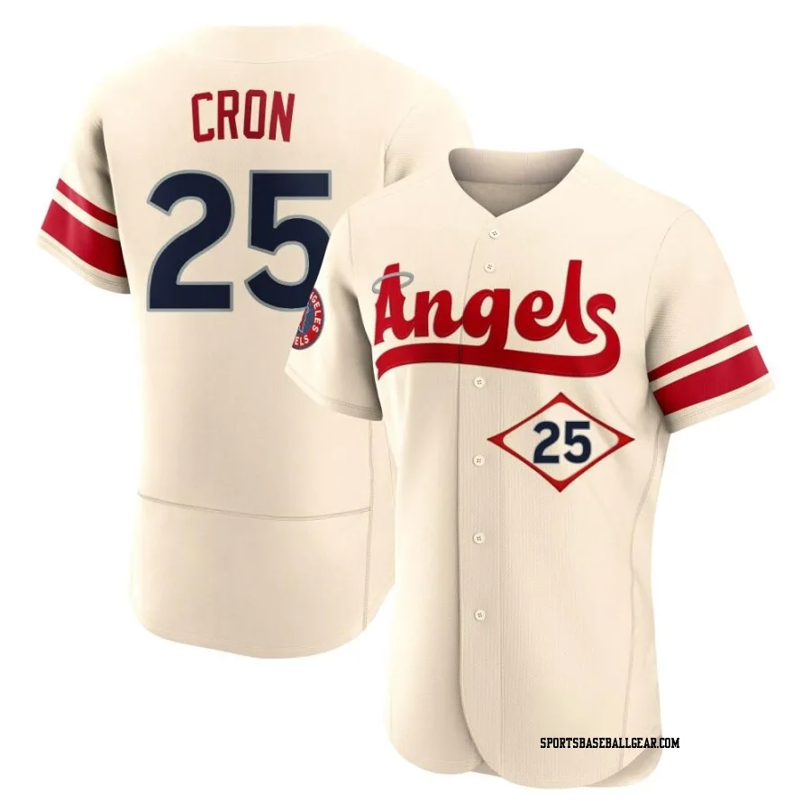 C.J. Cron Men's Los Angeles Angels Cream Authentic 2022 City Connect Jersey